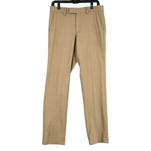 ASOS‎ Tan Belt Loops Slant Pockets Zip Fly Slim Fit Dress Pants 30 x 30